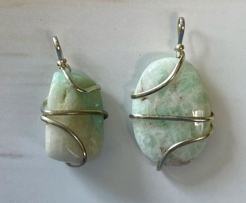 Amazonite Wire Wrapped Pendant - Soul Sparks