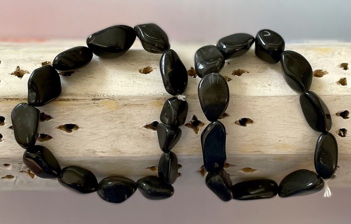 Black Obsidian Tumblestone Bracelet - Soul Sparks
