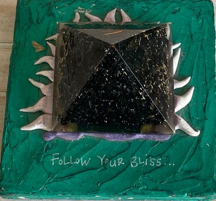 Black Tourmaline Orgonite Pyramid - Soul Sparks