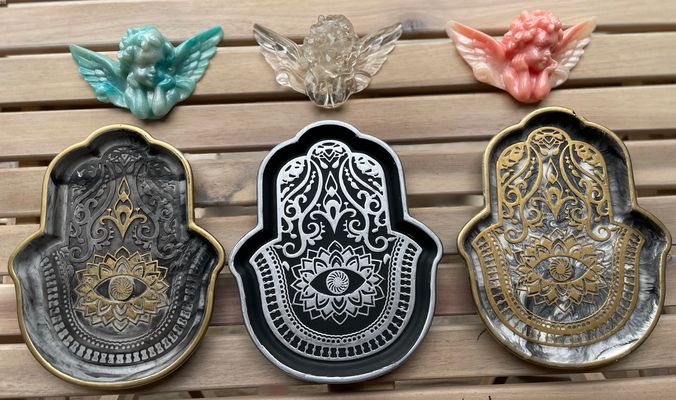 Hamsa Hand Display Plates - Soul Sparks