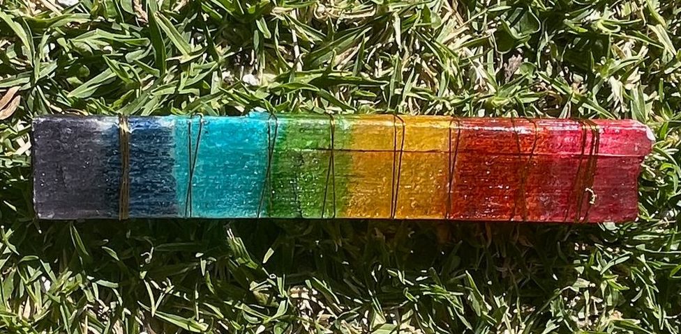 Selenite Chakra Copper wire - wrap wand 5 inch - Soul Sparks