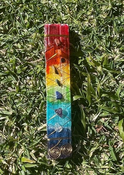 Selenite Chakra Copper wire - wrap wand 5 inch - Soul Sparks