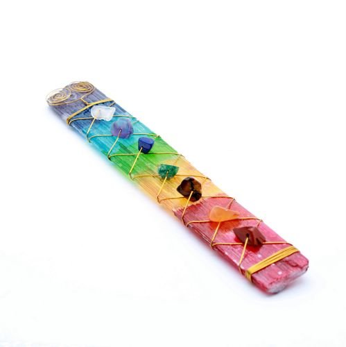 Selenite Chakra Copper wire - wrap wand 5 inch - Soul Sparks