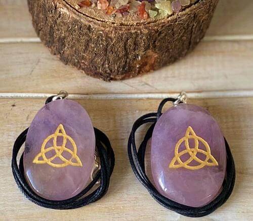 Amethyst Triquetra Pendant - Soul Sparks