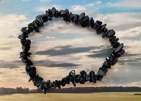 Black Agate Chips Bracelet - Soul Sparks