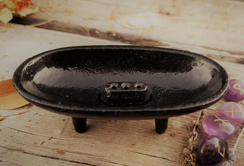 Cast Iron Canoe Smudge Pot and Incense Burner - Soul Sparks