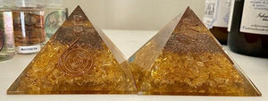 Citrine Orgonite Healing Pyramid - Soul Sparks