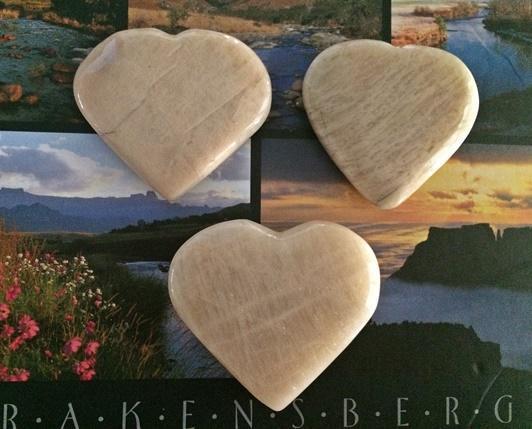 Cream Moonstone Puffy Heart - Soul Sparks