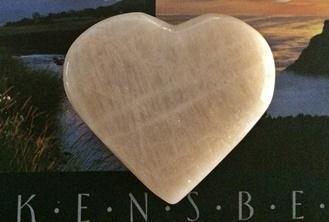 Cream Moonstone Puffy Heart - Soul Sparks