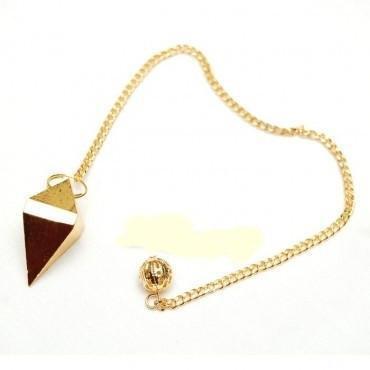 Gold Faceted Metal Pendulum - Soul Sparks