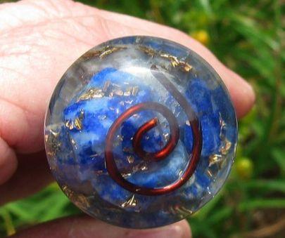 Lapis Lazuli Orgonite Massage Wand with Cho Ku Rei Symbol - Soul Sparks