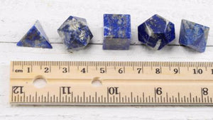 Lapis Lazuli Sacred Geometry Set with wooden box - Soul Sparks