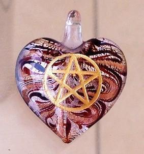 Pentagram Engraved Glass Pendants - Soul Sparks