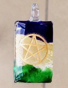 Pentagram Engraved Glass Pendants - Soul Sparks