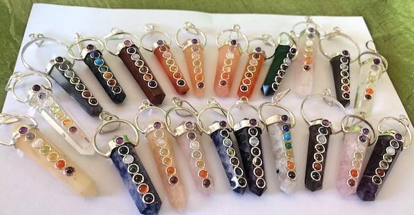 Rainbow Moonstone Chakra Pendants - Soul Sparks