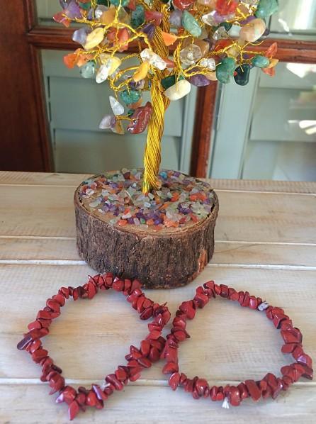 Red Jasper Chips Bracelet - Soul Sparks