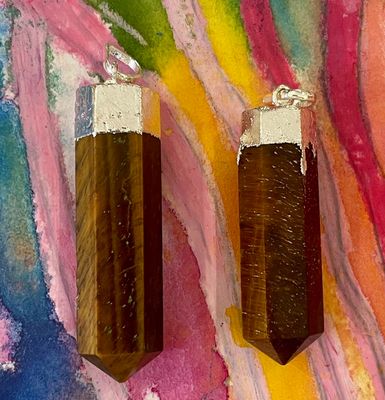 Tiger Eye Pencil Cap Pendant - Soul Sparks
