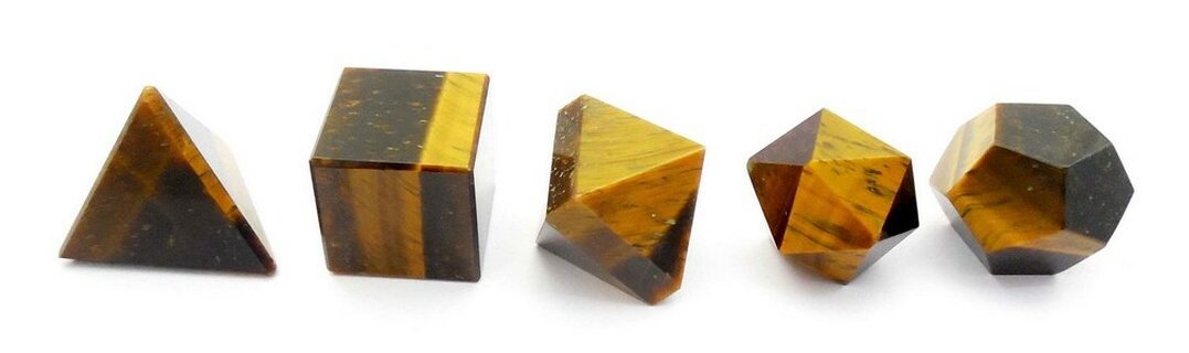 Tigers Eye Sacred Geometry Set - Soul Sparks