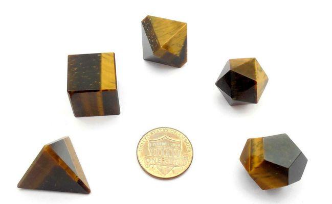 Tigers Eye Sacred Geometry Set - Soul Sparks