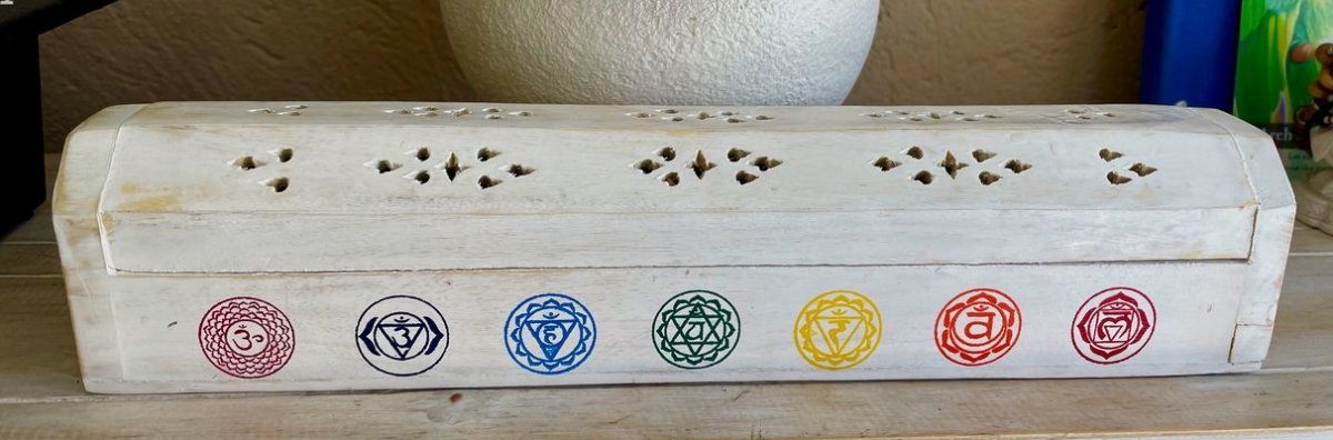 White Chakra Incense Box Burner - Soul Sparks